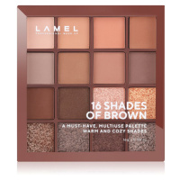 LAMEL 16 Shades Of Brown paletka očních stínů 16 g