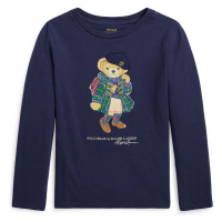 Dětské tričko s dlouhým rukávem Polo Ralph Lauren tmavomodrá barva