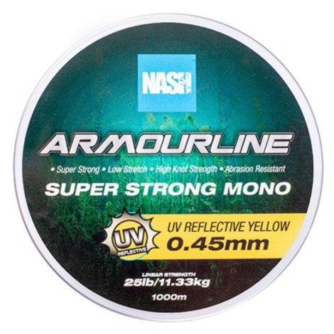 Nash Vlasec Armourline Super Strong Mono UV Yellow 1000m - 0,40mm