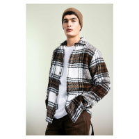 DEFACTO Regular Fit Polo Neck Checked Patterned Shirt Jacket