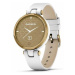 Garmin Lily Classic Light Gold/White Leather Band