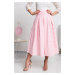 Světle růžová áčková midi sukně