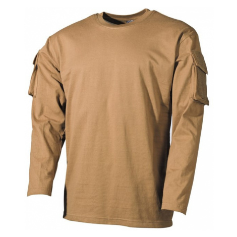 Tričko US T-Shirt s kapsami na rukávech 1/1 okrové Max Fuchs