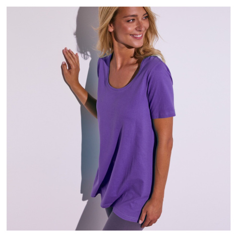 Blancheporte Jednobarevné tričko s kulatým výstřihem, eco-friendly fialová