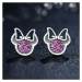 GRACE Silver Jewellery Stříbrné náušnice Disney Minnie - stříbro 925/1000 E-PAS414/130 Stříbrná