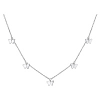 Hot Diamonds Půvabný stříbrný náhrdelník s motýlky Flutter DN168/9 32 - 39 cm
