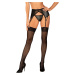 Půvabné punčochy S824 stockings - Obsessive Černá