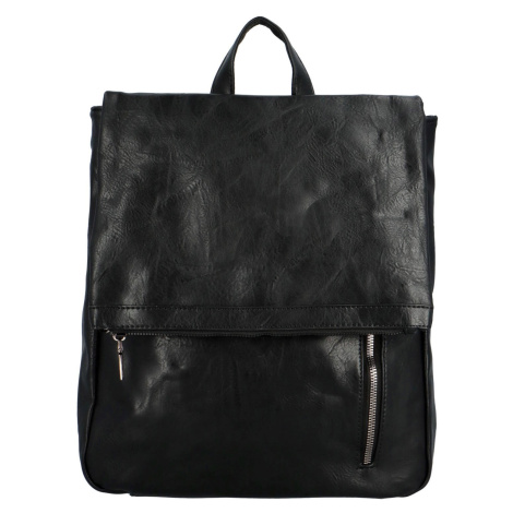 Trendy dámský koženkový kabelko-batůžek Floras, černá INT COMPANY