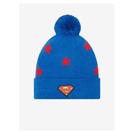 Červeno-modrý klučičí vzorovaný kulich New Era Star Bobble - unisex