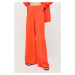 Kalhoty Notes du Nord dámské, oranžová barva, široké, high waist