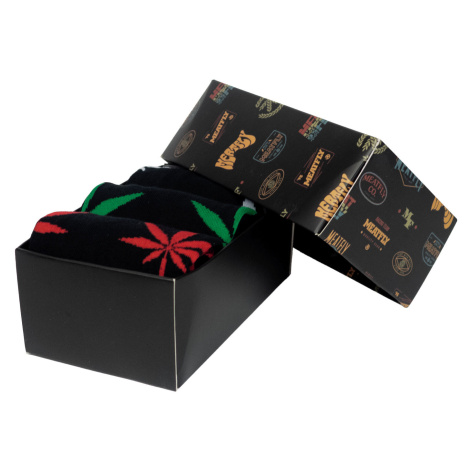 Meatfly pánské ponožky Ganja Black Gift Pack | Mnohobarevná