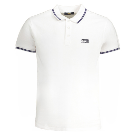 Cavalli Class QXT64YKB002 Pánské polo bílé Roberto Cavalli