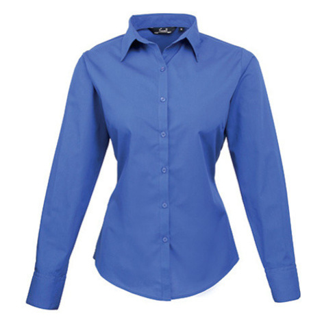 Premier Workwear Dámská košile s dlouhým rukávem PR300 Royal -ca. Pantone 286