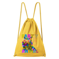 DOBRÝ TRIKO Bavlněný batoh s potiskem Party animal Barva: Žlutá