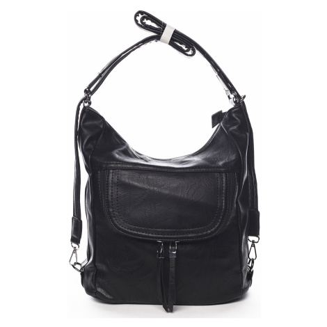 Pohodlná dámská kabelka/batoh Marcellin černá ROMINA & CO