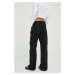 Kalhoty Herskind Tilly dámské, černá barva, široké, high waist