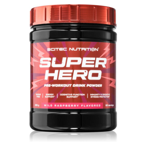 Scitec Nutrition Superhero podpora sportovního výkonu s kofeinem příchuť Wild Raspberry 285 g