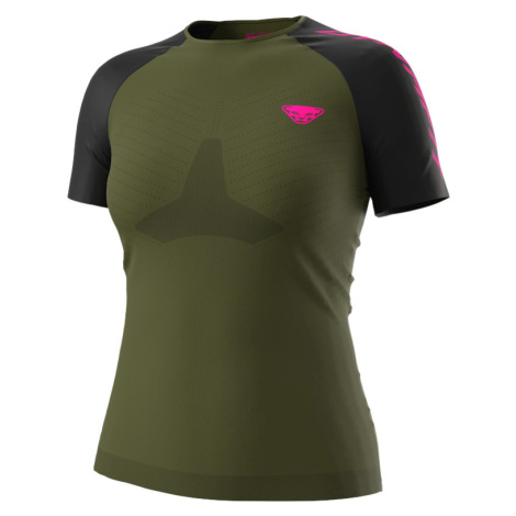 Triko Dynafit Ultra S-Tech W S/S TEE winter moss 2023 Barva: zelená / černá