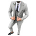 Svatební pánský oblek 3v1 sako, kalhoty a dvouřadá vesta