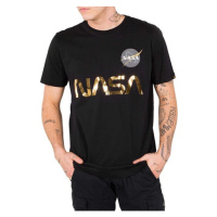 Pánské tričko alpha industries NASA Reflective T-Shirt Black