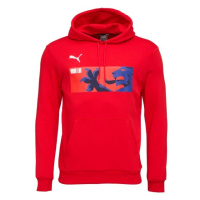 Puma HOODIE Pánská mikina, červená, velikost