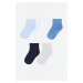 H & M - Pletené ponožky: balení po 5 - modrá