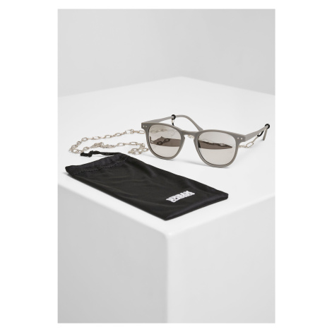 Sluneční brýle Arthur with Chain - šedé Urban Classics