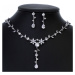 Éternelle Luxusní souprava šperků Mireia, zirkony SET2084-QT-108 Stříbrná 44 cm