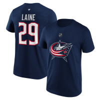 Columbus Blue Jackets pánské tričko Patrick Laine #29 Name & Number Graphic navy