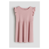 H & M - Šaty z žebrovaného žerzeje - růžová