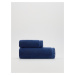 Reserved - Bavlněný ručník s třásněmi - Modrá