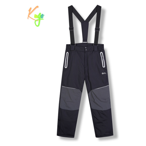 Chlapecké lyžařské kalhoty KUGO DK8231, černá / černé zipy Barva: Černá