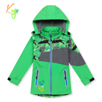 Chlapecká softshellová bunda, zateplená KUGO HK5601, zelená Barva: Zelená