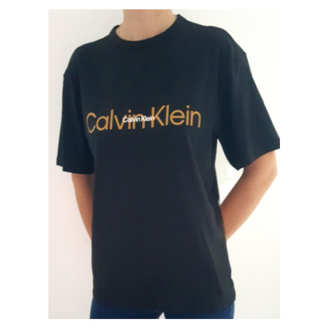 Dámské tričko Calvin Klein QS6914E MONOLITH HOLIDAY | černá