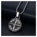 Daniel Dawson Ocelový náhrdelník s medailonem větrná růžice, kompas NH1164 60 cm Vintage