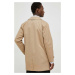 Trench kabát Bruuns Bazaar Autre Matti pánský, béžová barva, přechodný, oversize