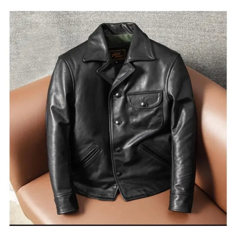 Pánská bunda z koňské kůže v retro motorkářském stylu
