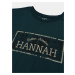 Tmavě zelené pánské tričko s potiskem Hannah Waldorf