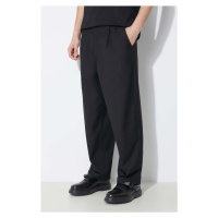 Kalhoty Vans Premium Standards Pleat Front Pant LX pánské, černá barva, jednoduché, VN000GVYBLK1