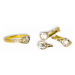 GEMMAX Jewelry Zlaté náušnice se zářivými zirkony GBECB-06221
