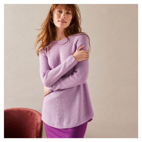 Rozšířený pulovr, hladký pletený vzor Blancheporte