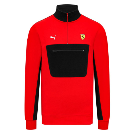 Ferrari pánská mikina 1/4 Zip Red F1 Team 2023 Puma