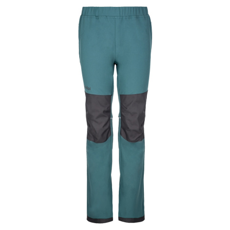 Kilpi RIZO-J Dětské softshellové kalhoty SJ0405KI Tmavě zelená