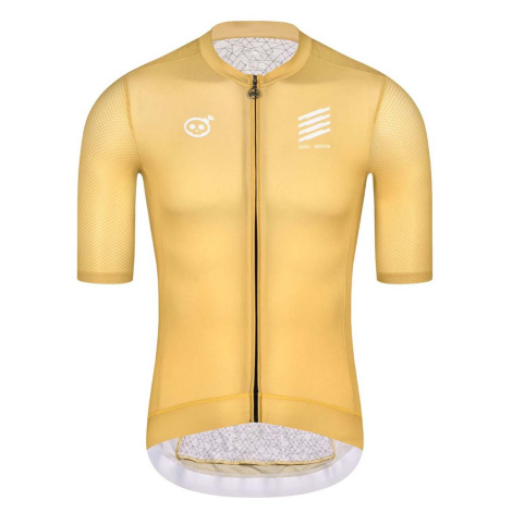 MONTON Cyklistický dres s krátkým rukávem - SKULL ZEUS - zlatá