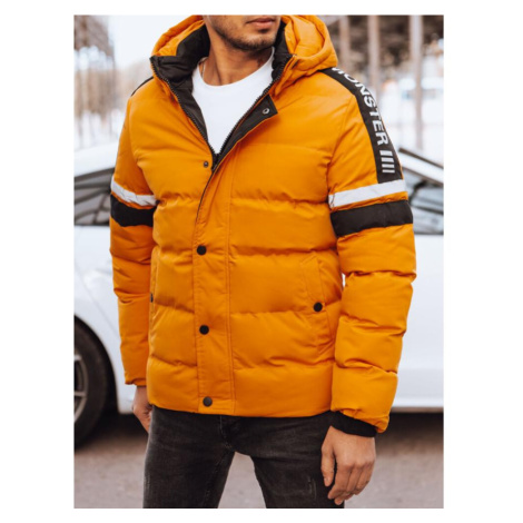 Žlutá pánská bunda s reflexními prvky DStreet