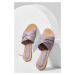 Kožené pantofle Answear Lab dámské, fialová barva