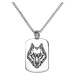 Troli Moderní ocelový náhrdelník Wolf VGX1824