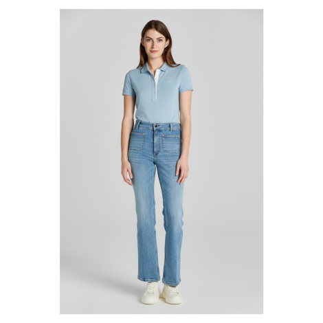 DŽÍNY GANT SLIM FLARE JEANS SEMI LIGHT BLUE WORN IN