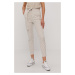 Kalhoty Vero Moda dámské, bílá barva, jednoduché, high waist