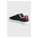 Kožené sneakers boty Tommy Hilfiger COURT CUPSOLE RWB LTH tmavomodrá barva, FM0FM04966